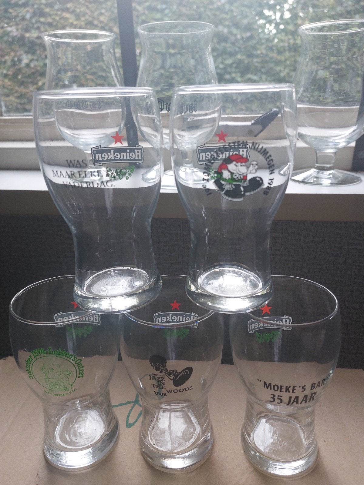 heinenken dubbeldruk, Ophalen of Verzenden, Zo goed als nieuw, Glas of Glazen, Overige merken