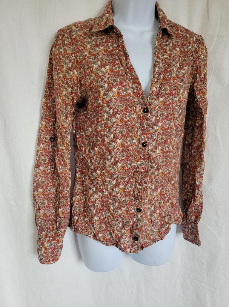 Gave jaren '70 blouse mt M merk Mango Collection, Maat 38/40 (M), ., Ophalen of Verzenden, Zo goed als nieuw