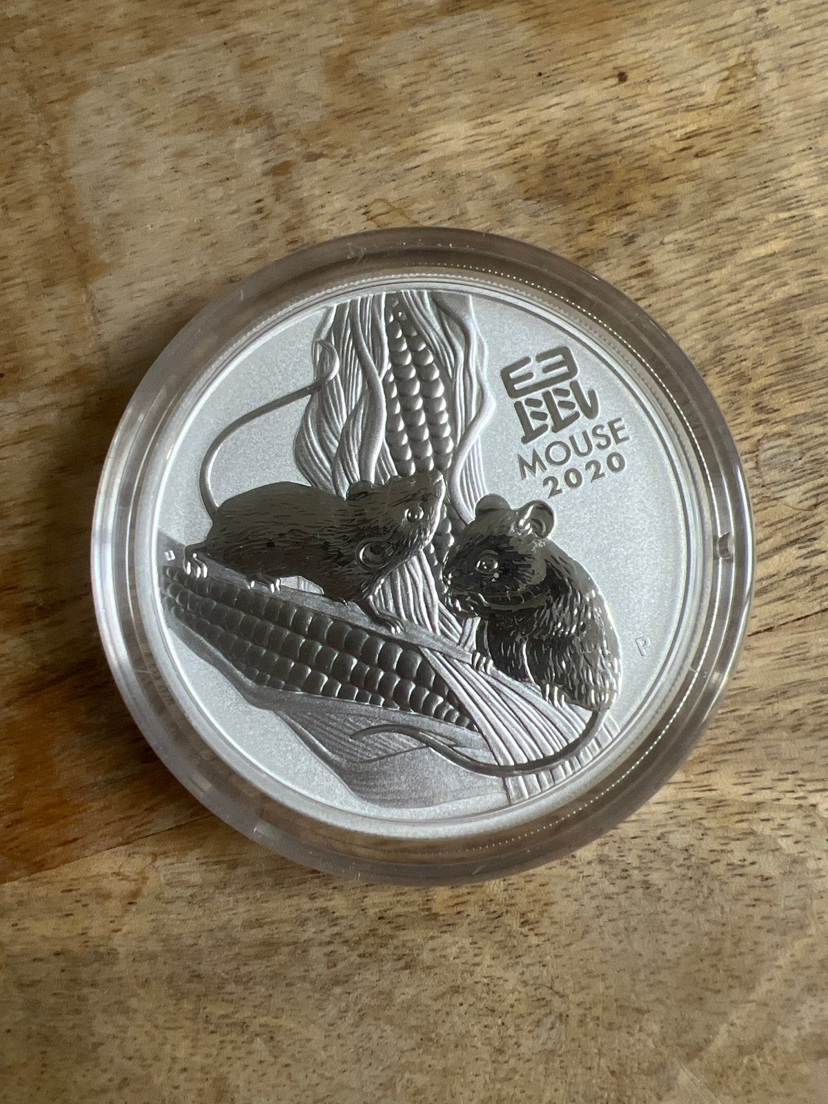 Lunar 3 Zilveren munt Muis 2020 - 5 oz, Ophalen of Verzenden, Losse munt, Zilver