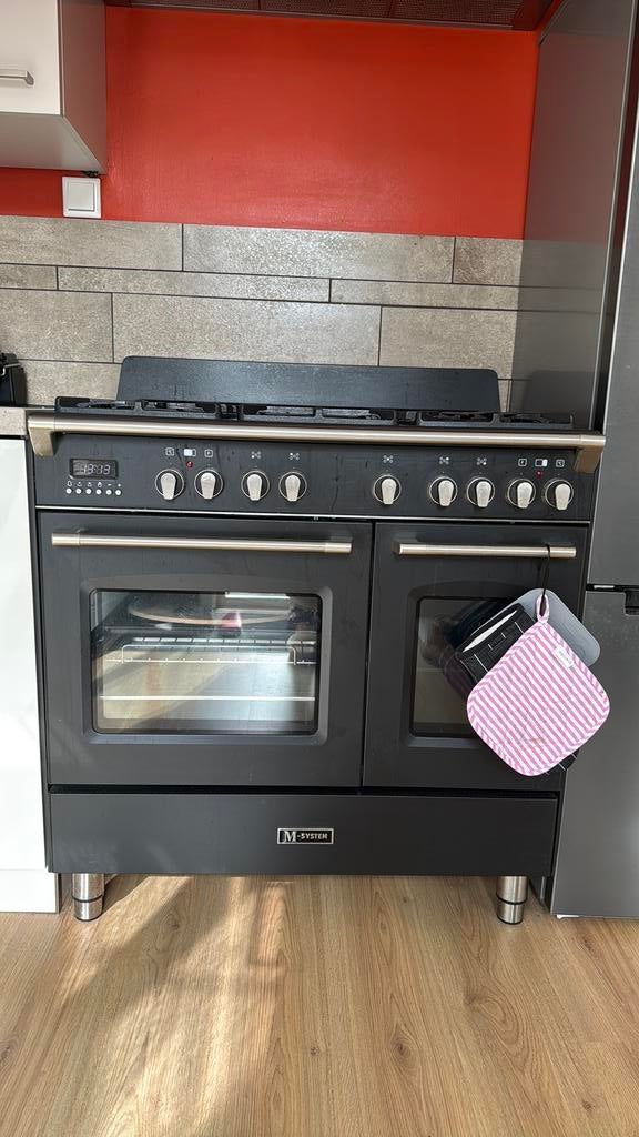Dubbele oven met dubbele brandstoffornuis m systeem (boretti, Ophalen, 60 cm of meer