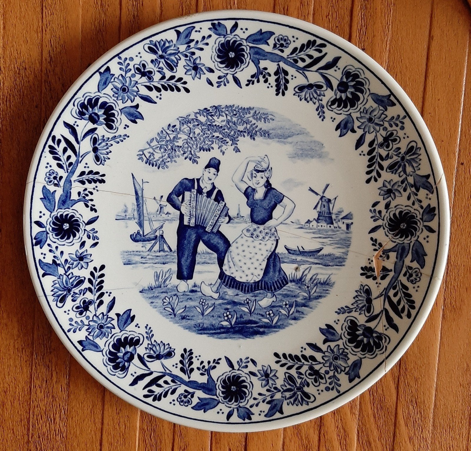Oud-Hollands Delfts blauw wandbord, Antiek en Kunst, Antiek | Wandborden en Tegels, Ophalen