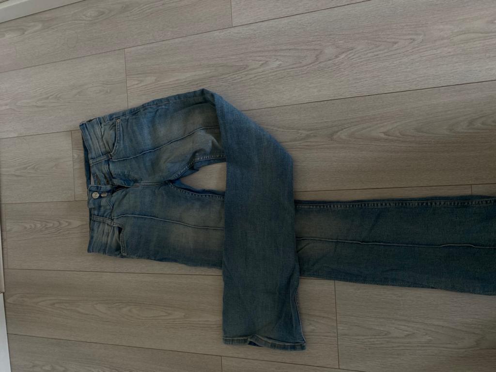Bershka flared jeans maat 34, Ophalen of Verzenden, Gedragen, Blauw, W27 (confectie 34) of kleiner