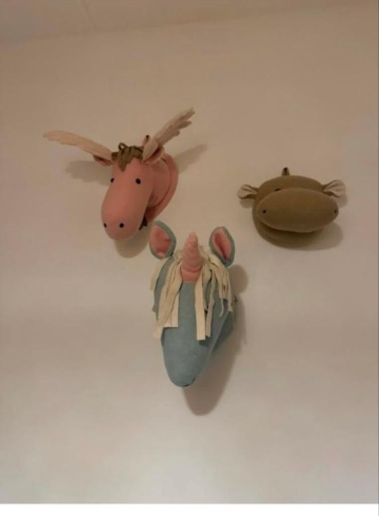 Kidsdepot wanddecoratie: eland, nijlpaard en eenhoorn, Kinderen en Baby's, Kinderkamer | Inrichting en Decoratie, Ophalen, Zo goed als nieuw