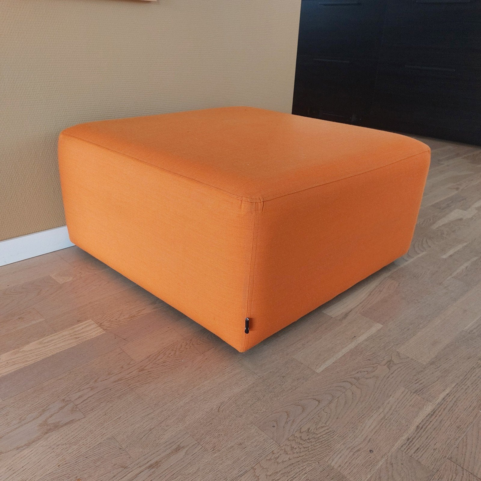 HAY Mags Ottoman XS Wol Oranje, Ophalen, Modern scandinavisch design, Vierkant, 75 tot 100 cm