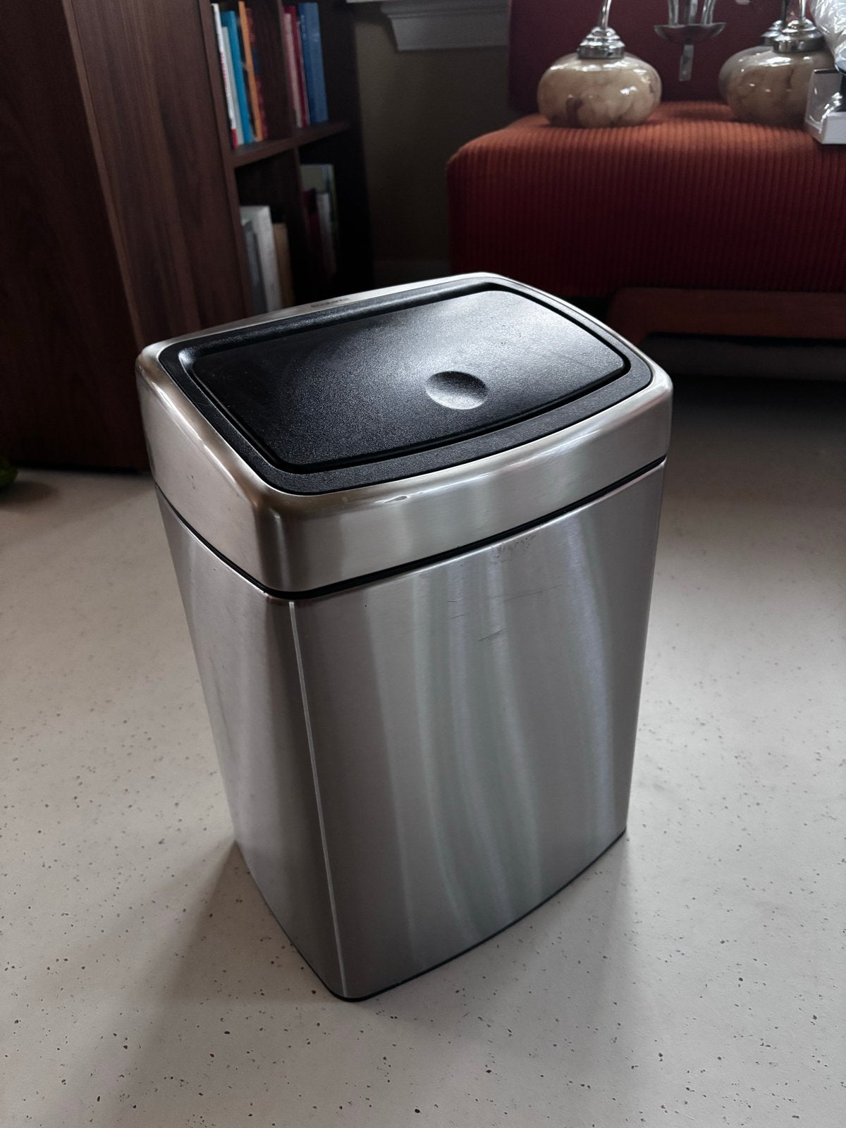 Brabantia prullenbak Touch Bin 10 liter Matt Steel, 10 tot 20 liter, Ophalen of Verzenden, Gebruikt, Rvs