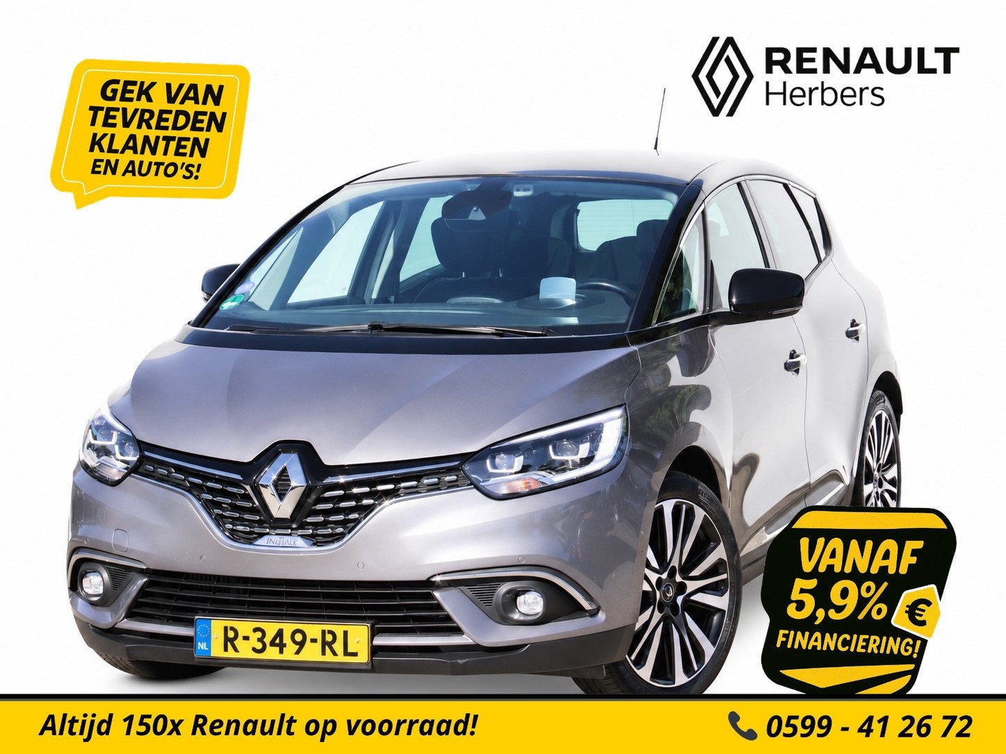 Renault Scénic 1.3 TCe EDC Initiale Paris LEER / AUTOMAAT /, Auto's, Automatische klimaatregeling, Euro 6, 4 cilinders, 160 pk