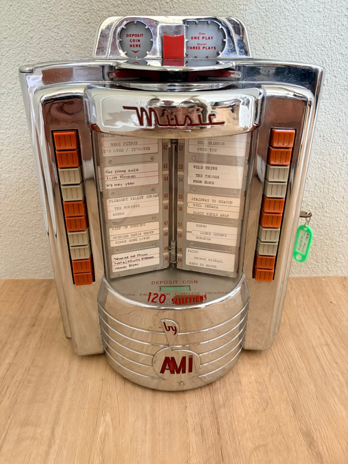 AMI W-120 Wallbox, Ophalen, Zo goed als nieuw, 1950 tot 1960, Ami