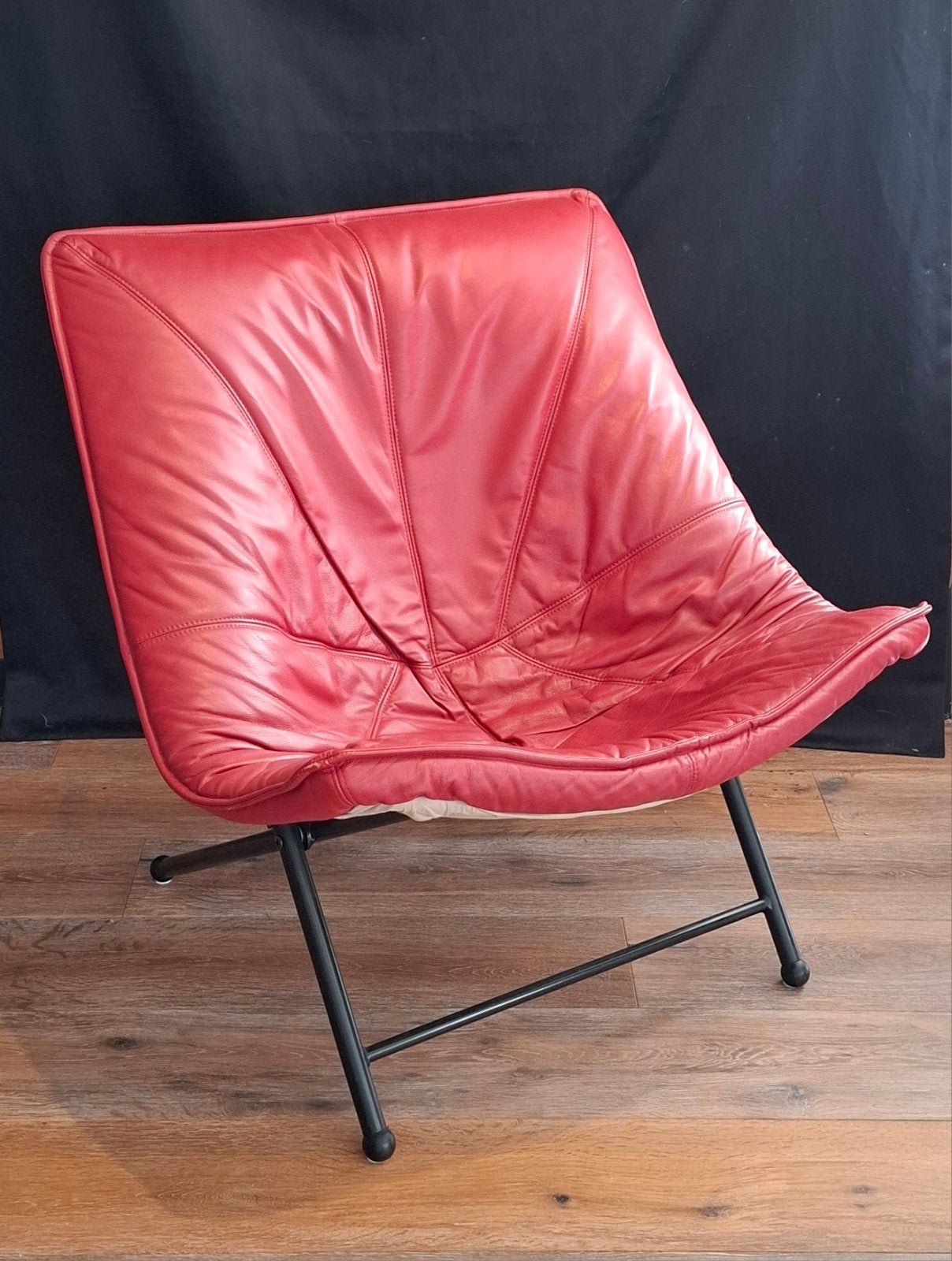Vintage Molinari Fauteuil Teun van Zanten, Ophalen, Zo goed als nieuw, Eén, Leer