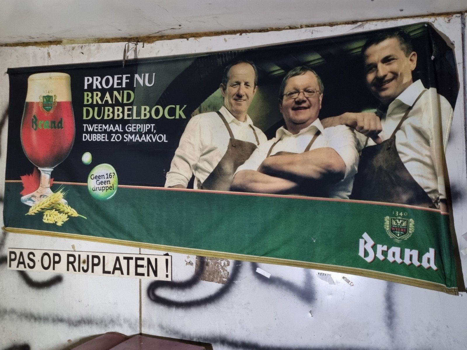 Brand Dubbelbock biervlag, Ophalen of Verzenden, Reclamebord, Plaat of Schild, Brand