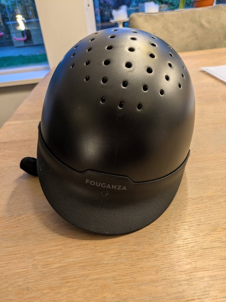 Paardrijhelm Fouganza zwart maat XS, Dieren en Toebehoren, Paardrijkleding, Kinderen, Fouganza, XS, Ophalen of Verzenden