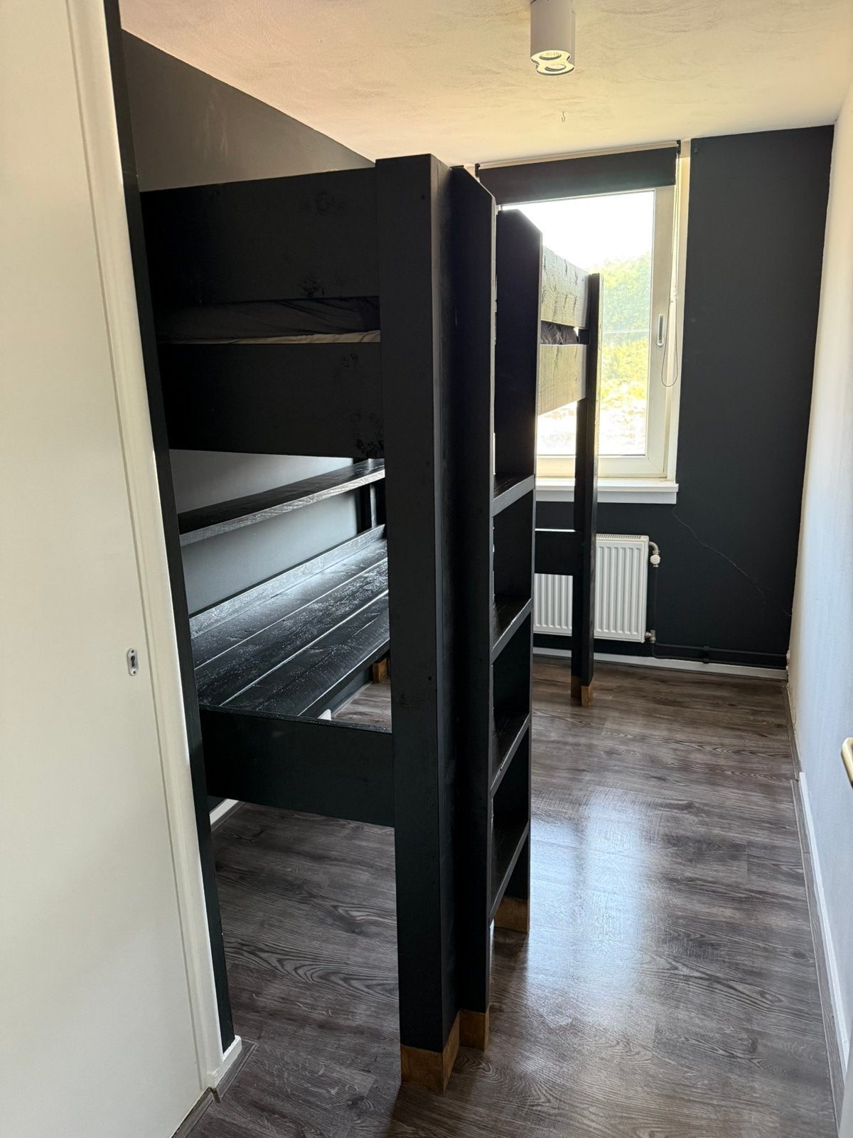 Stoere hoogslaper met bureaublad, Ophalen, Hoogslaper, Eenpersoons, 210 cm
