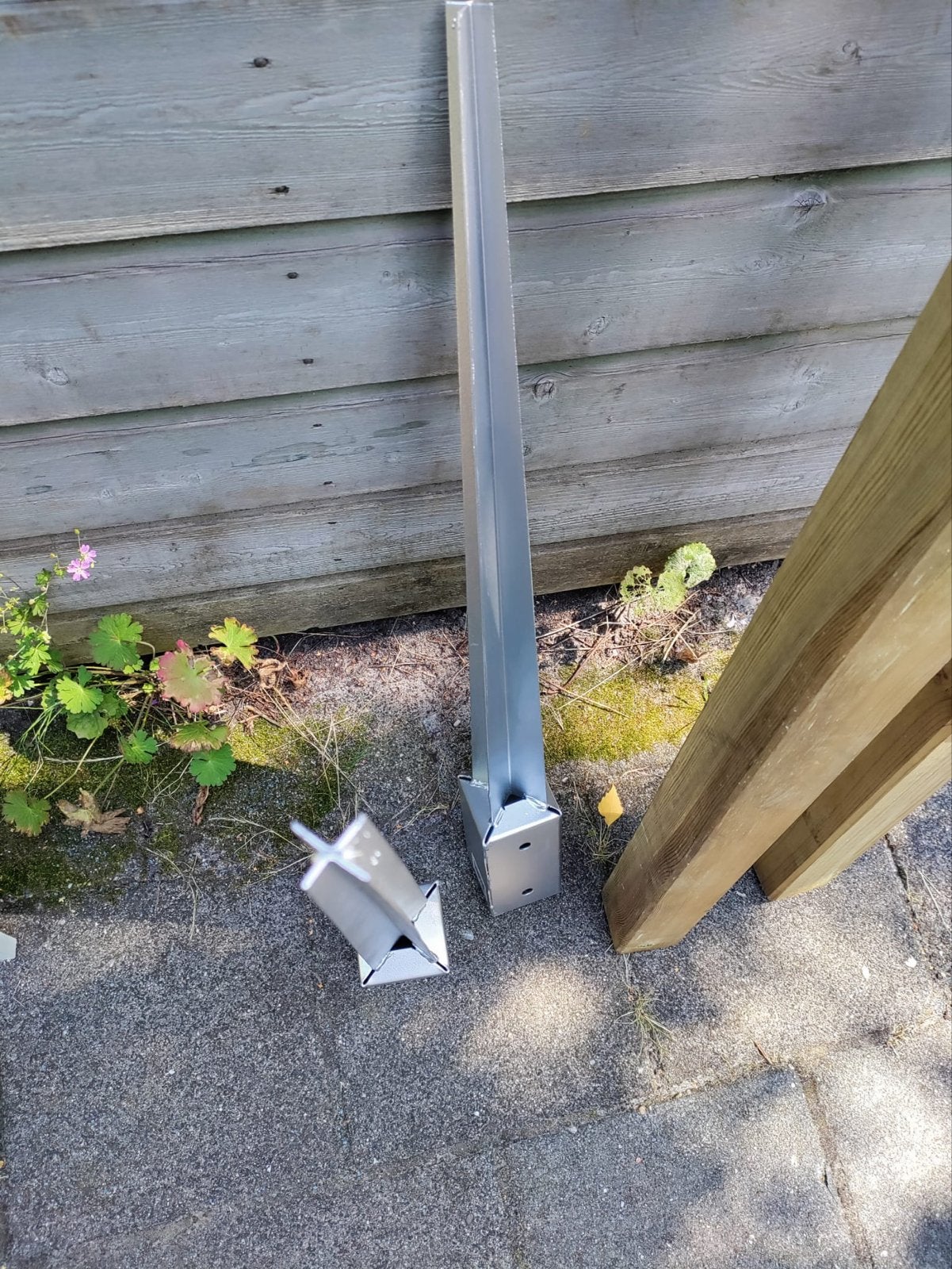 Verzinkte paalpunten en houten palen, Tuin en Terras, Palen, Balken en Planken, Ophalen, Palen, Nieuw, Hardhout