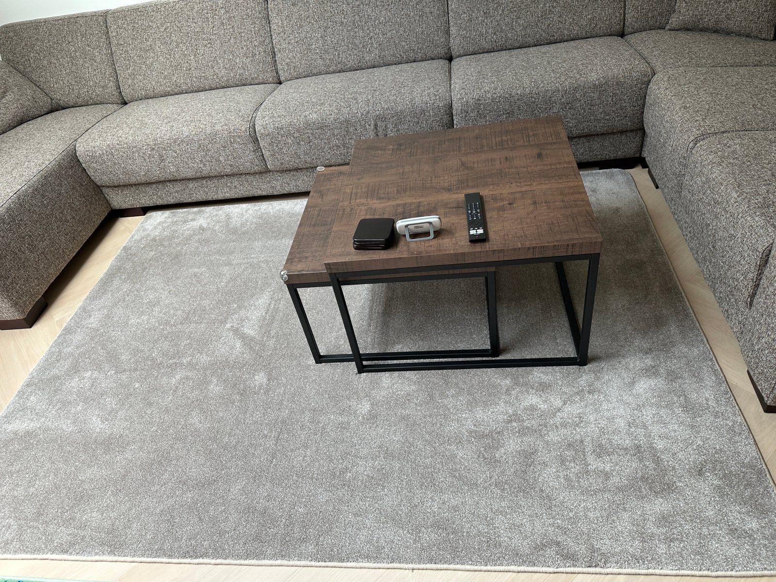 Nieuw beige/ grijs kleed 220 x 170, Beige, 150 tot 200 cm, 200 cm of meer, Ophalen of Verzenden