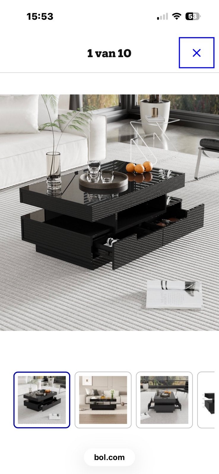 Salontafel NEW, Ophalen, 100 tot 150 cm, 50 tot 75 cm, Nieuw