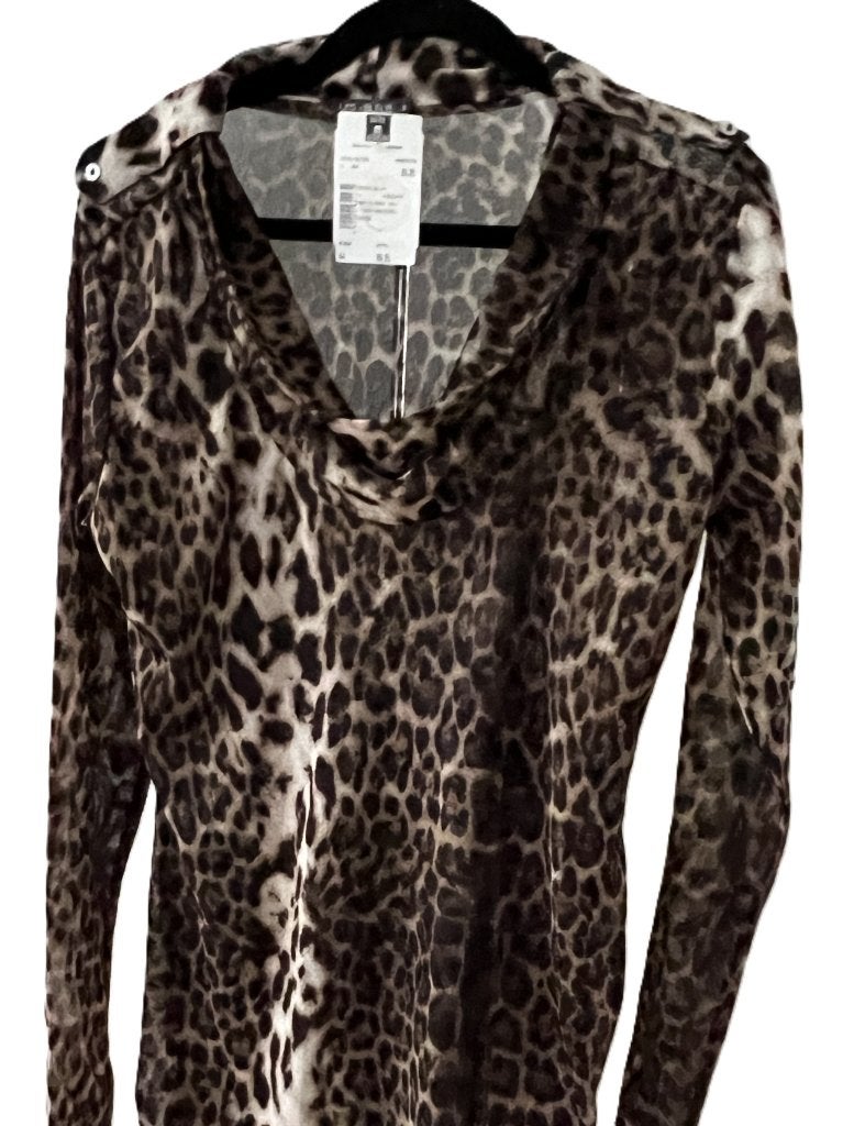 Nieuw Les Bleus mesh tuniek tijgerprint maat 40, Kleding | Dames, Maat 38/40 (M), Bruin, Verzenden, Nieuw