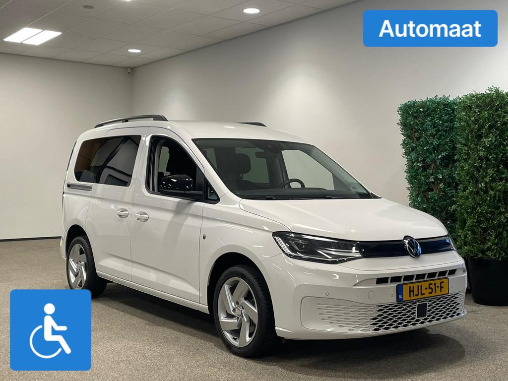 Volkswagen Caddy L1 Rolstoelauto Automaat 3+1, Auto's, Volkswagen, 12 maanden, Stof, Wit, Bedrijf
