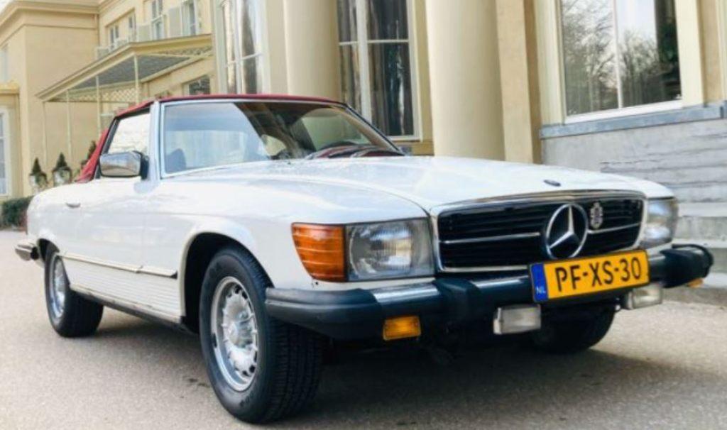 Mercedes-Benz SL Cabrio 450 SL AUT 1976 Wit, Auto's, Mercedes-Benz, Automaat, 1610 kg, 8 cilinders, Wit