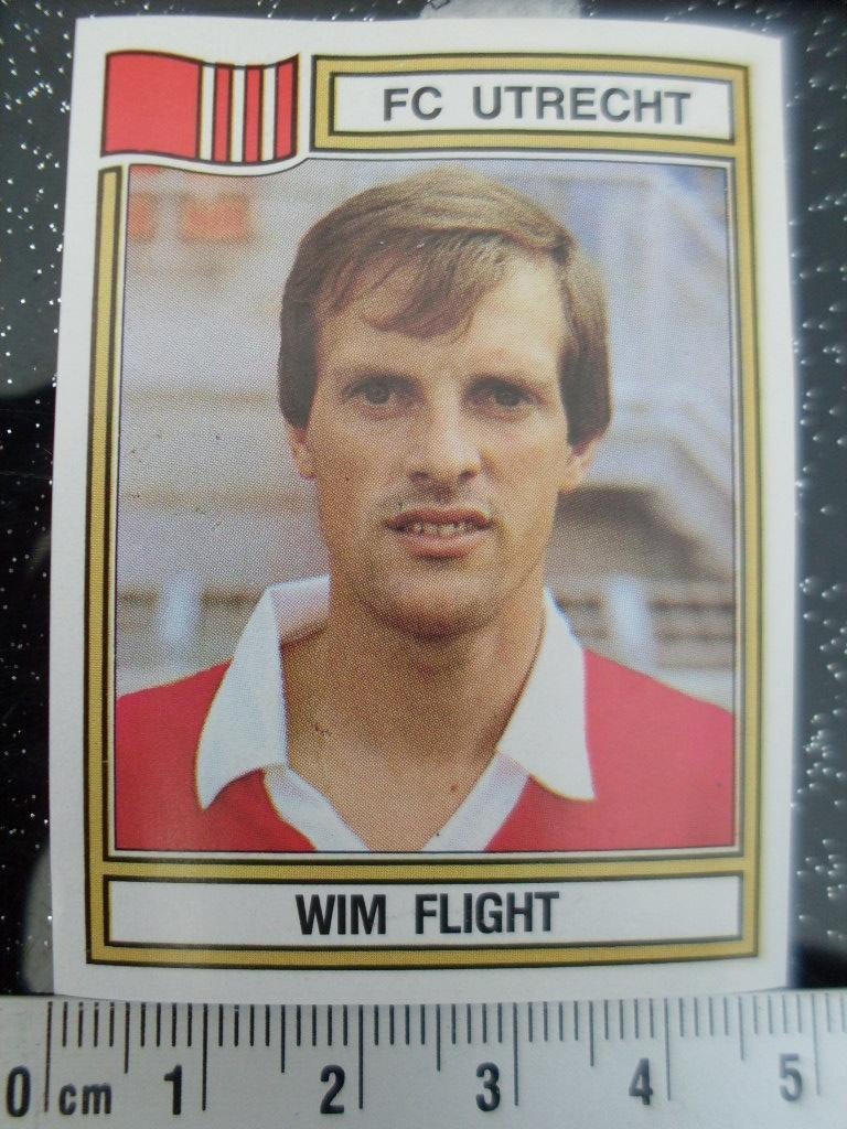 panini sticker voetbal 83 fc utrecht Wim Flight nr 297, Verzenden, Zo goed als nieuw, F.C. Utrecht, Poster, Plaatje of Sticker
