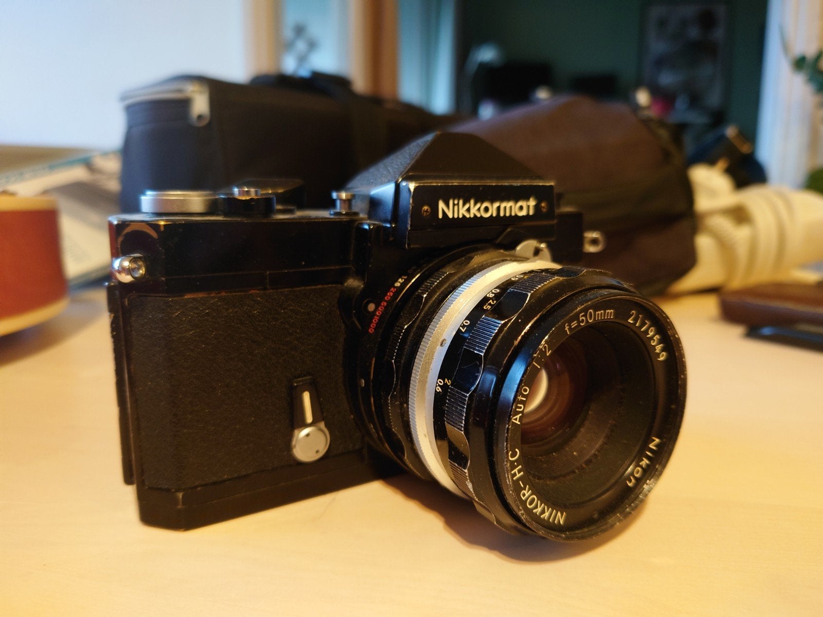 Nikon Nikkormat met Nikkor-H.C 50 f2.0, Ophalen of Verzenden, Gebruikt, Spiegelreflex, Nikon