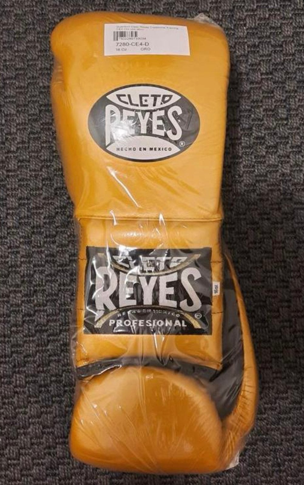 Cleto Reyes 16oz Bokshandschoenen Goud Veters Zg als Nieuw, Sport en Fitness, Ophalen of Verzenden, Nieuw, Bokshandschoenen