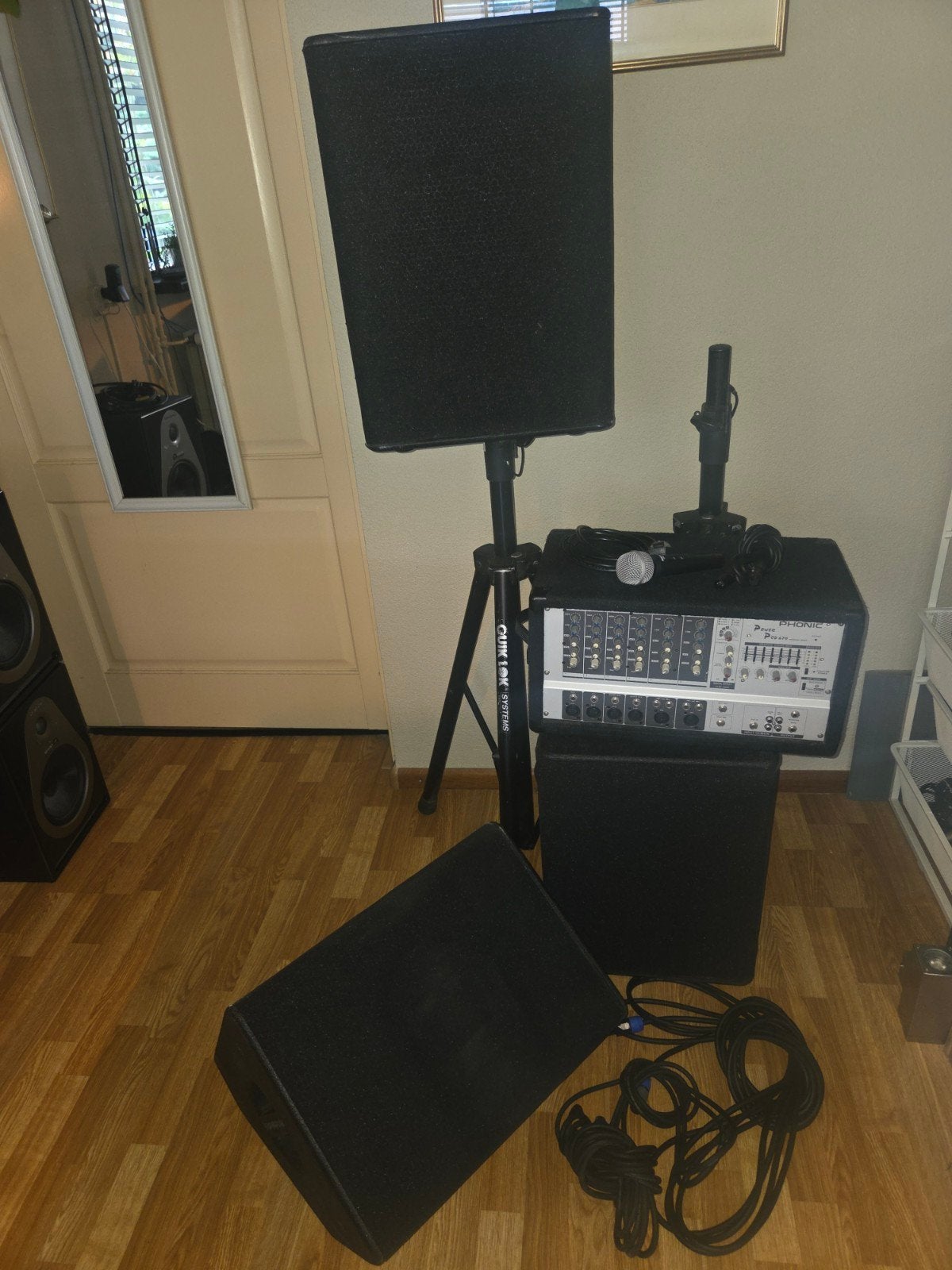 zangset compleet met shure microfoon en monitor, Ophalen, Gebruikt