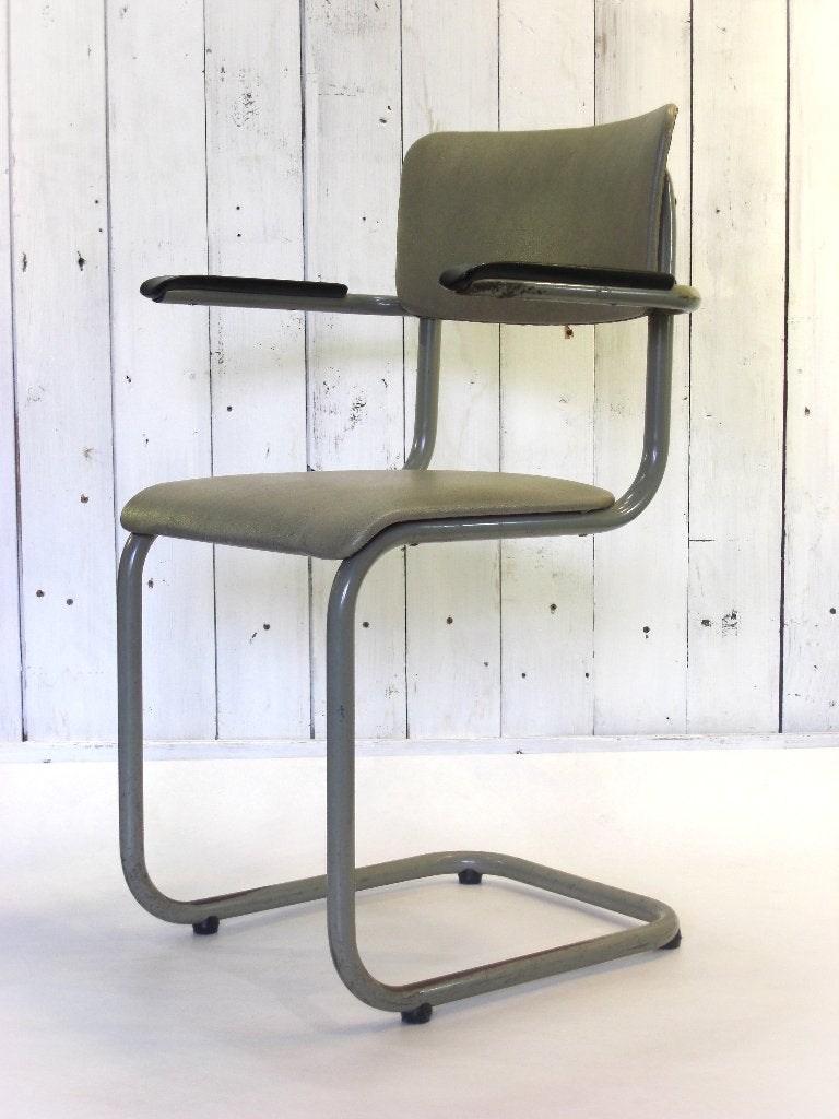 Vintage Tubax stoel uit 1962 gispen stijl, Ophalen, Gebruikt, Drie, Gispen