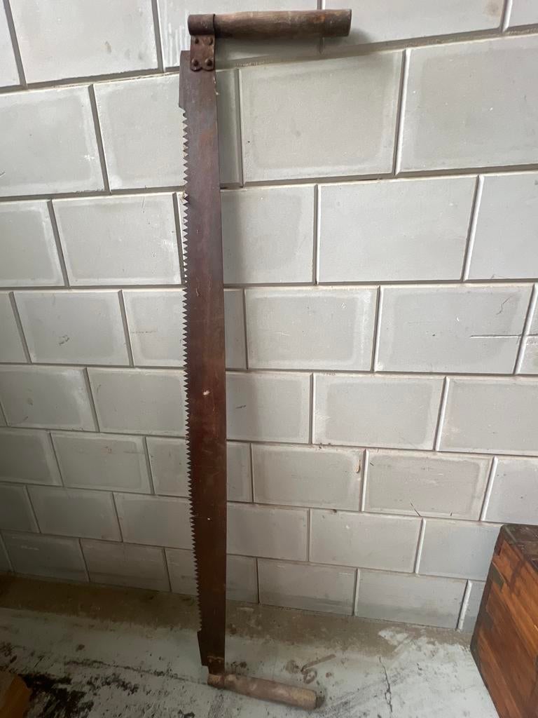 Antieke Tweemanszaag (150 cm) - Stoere Wanddecoratie, Ophalen