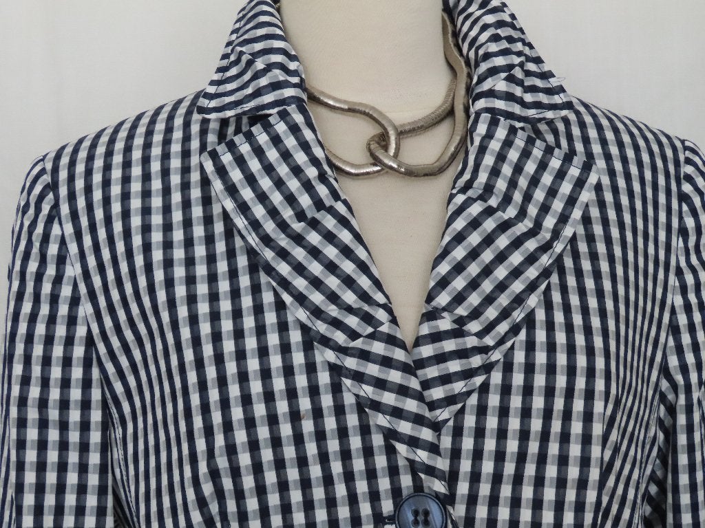 Gerry Weber, blauw BB ruitje en mooie stof en snit mt 42, Maat 42/44 (L), Zo goed als nieuw, Jasje, Gerry weber