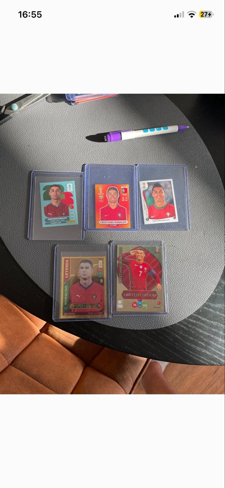 Cristiano Ronaldo Panini  - Diverse Edities, Verzamelen, Ophalen of Verzenden, Zo goed als nieuw, Buitenlandse clubs, Spelerskaart