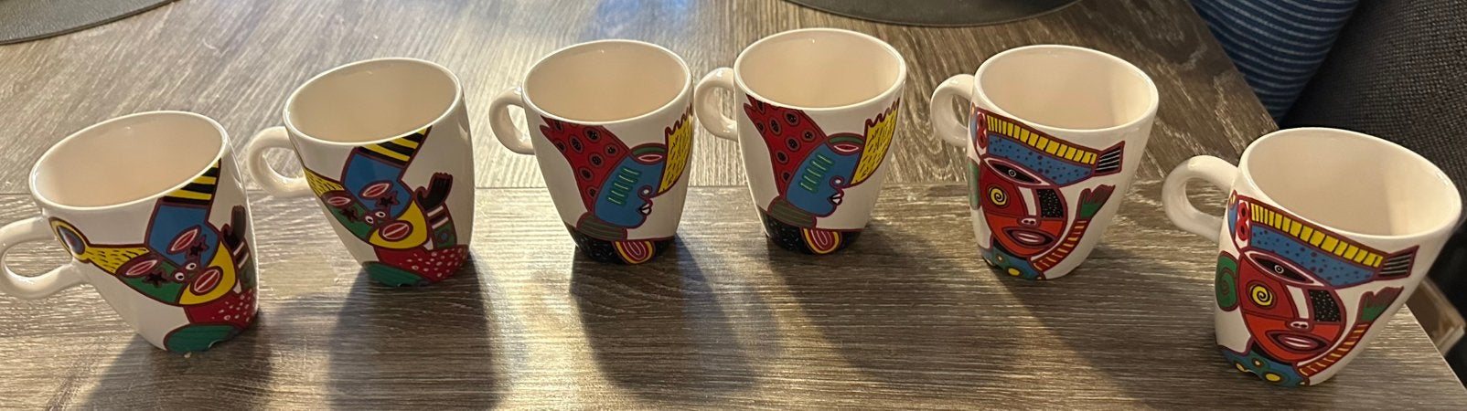 Set van 6 mokDouweEgberts DE Nikolai Briels, Huis en Inrichting, Keuken | Servies, Ophalen of Verzenden, Zo goed als nieuw, Overige stijlen