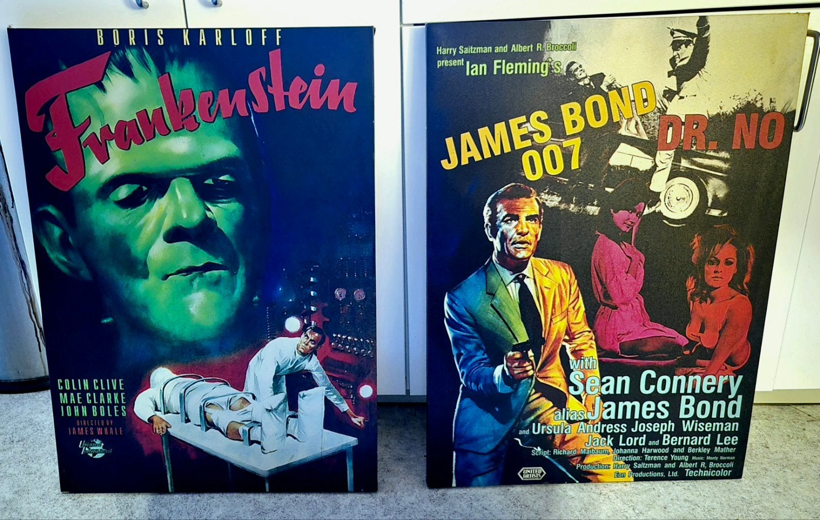 Frankenastein poster / James bond 007 Dr.no, Ophalen of Verzenden