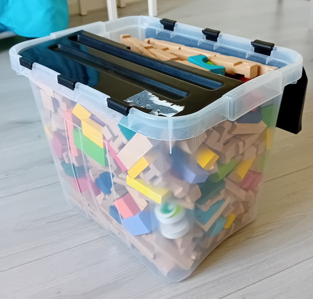 houten blokken, Ophalen, Gebruikt