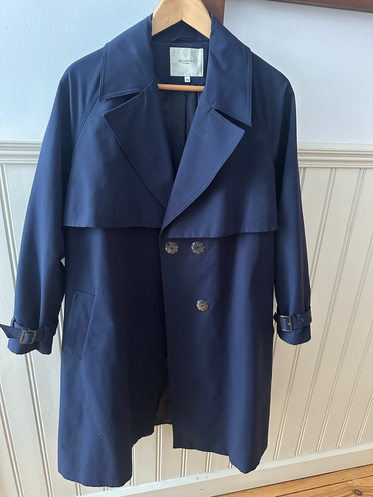 Selected Femme Trenchcoat Maat 38, Ophalen of Verzenden, Zo goed als nieuw, Maat 38/40 (M), Blauw