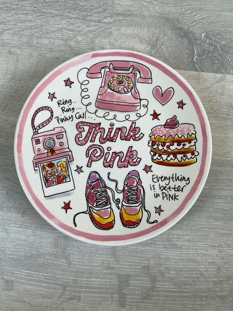 Ontbijtbord blond amsterdam think pink, Ophalen of Verzenden, Nieuw, Keramiek, Bord(en)