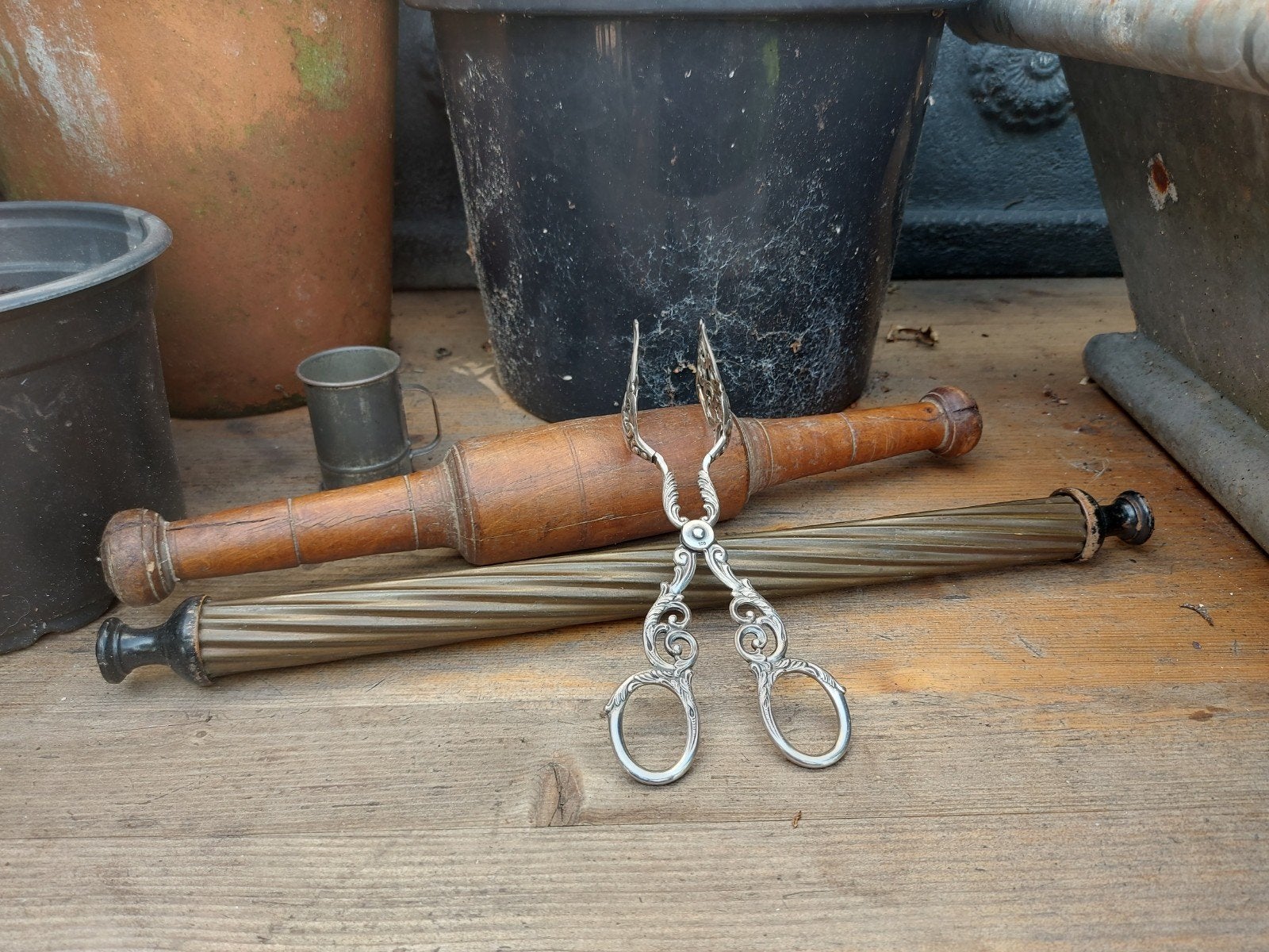 4 x antieke keukenhulp antieke keuken attributen, Antiek en Kunst, Ophalen of Verzenden
