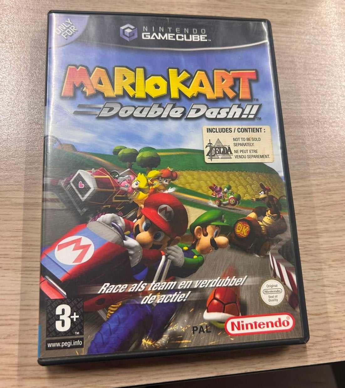 Nintendo GameCube - Mario Kart Double Dash + Legend Of Zelda, Spelcomputers en Games, Racen en Vliegen, Ophalen of Verzenden, Zo goed als nieuw