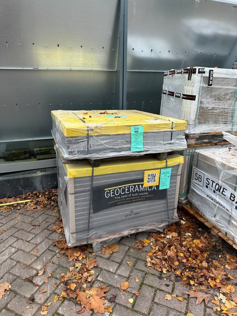 20m² Geoceramica 100x100x4 Landstone Gravel [NIEUW], Ophalen, Keramiek, Nieuw, 10 m² of meer
