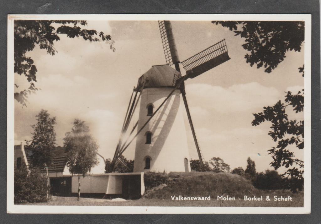 valkenswaard  molen borkel en schaft, Verzenden, 1940 tot 1960, Ongelopen, Noord-Brabant