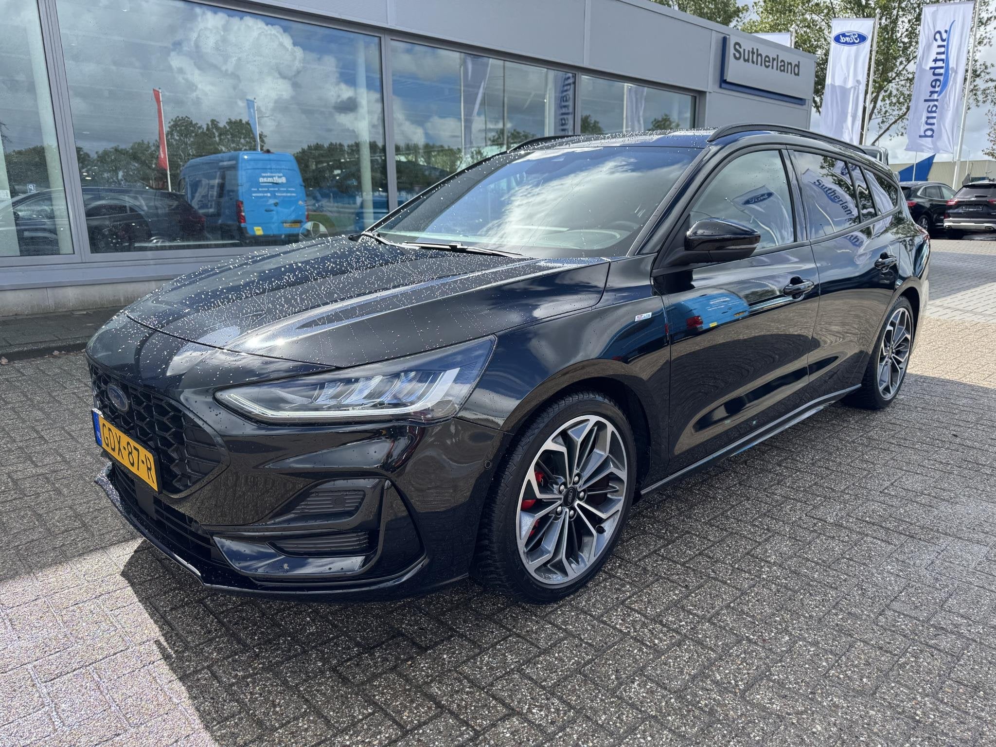 Ford Focus Wagon 1.0 EcoBoost Hybrid ST Line X 155pk | Drive, Stof, Gebruikt, Zwart, Origineel Nederlands