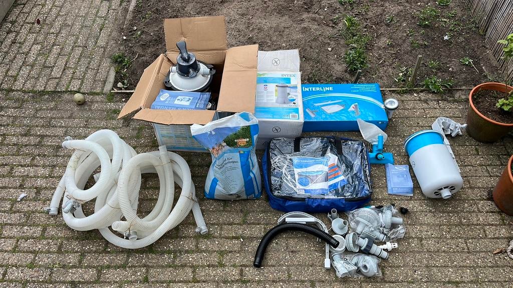 Partij Intex zwembad pompen filters onderdelen, Ophalen, Minder dan 80 cm, Zo goed als nieuw, Opzetzwembad