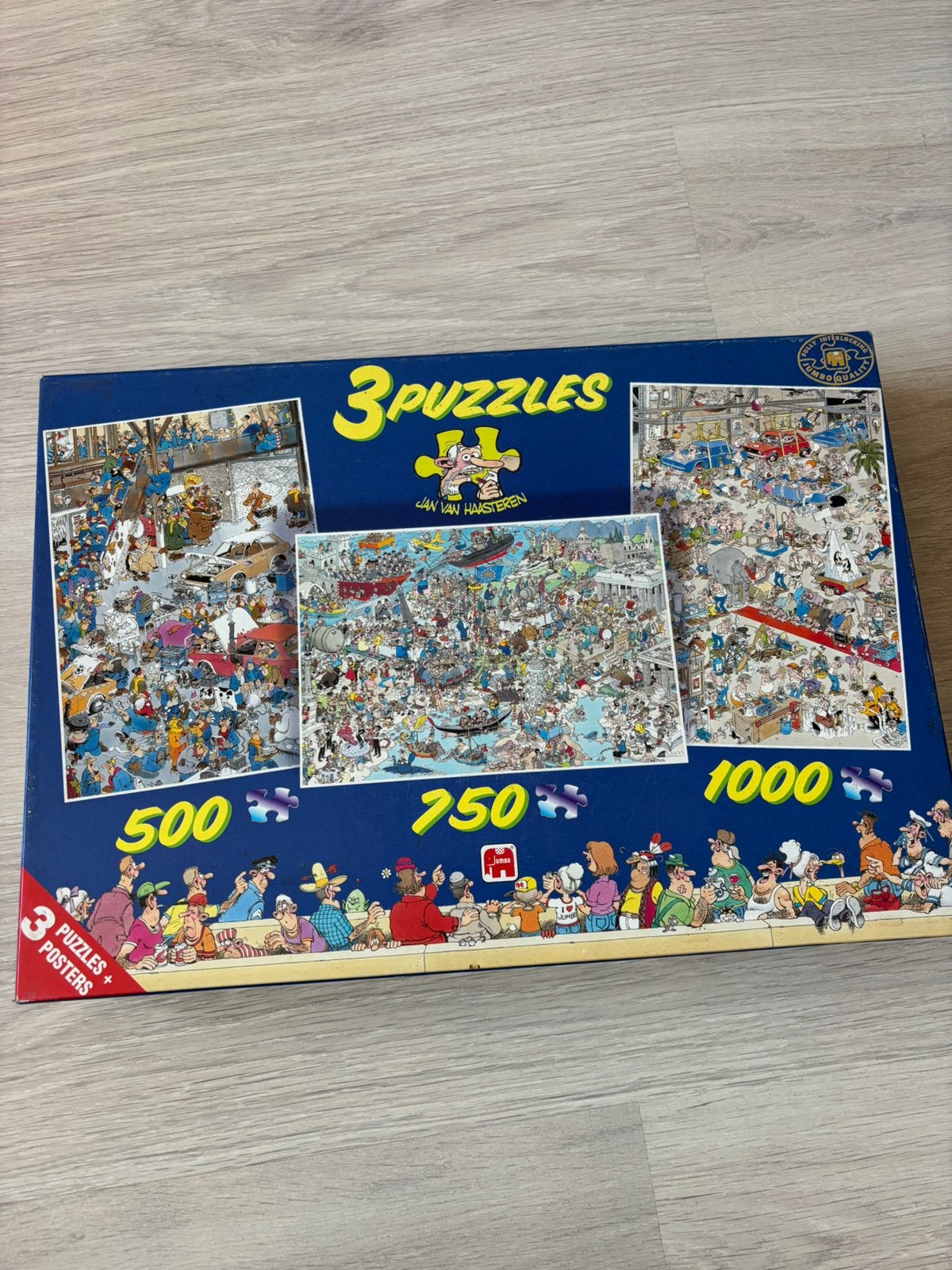Jan van Haasteren 3x puzzels 500 l 750 l 1000 stukjes, Ophalen, 500 t/m 1500 stukjes, Zo goed als nieuw
