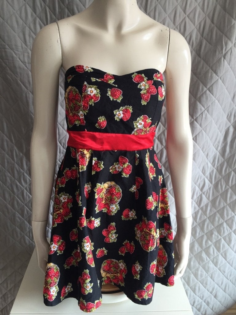 Smashed lemon vintage jurk S (2B23), Kleding | Dames, Tweedehands verkoop, Tweedehands verkoop, Ophalen of Verzenden, Gedragen