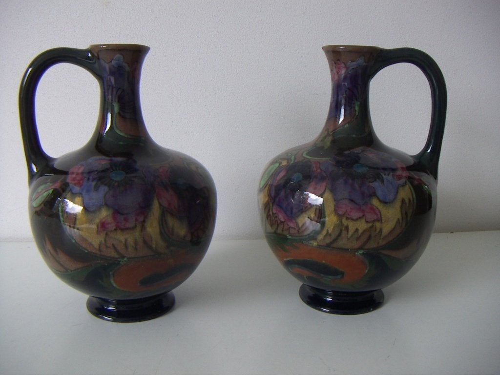 2 x Zuid Holland Gouda plateel keramiek kannen jr.ca.1905., Ophalen of Verzenden