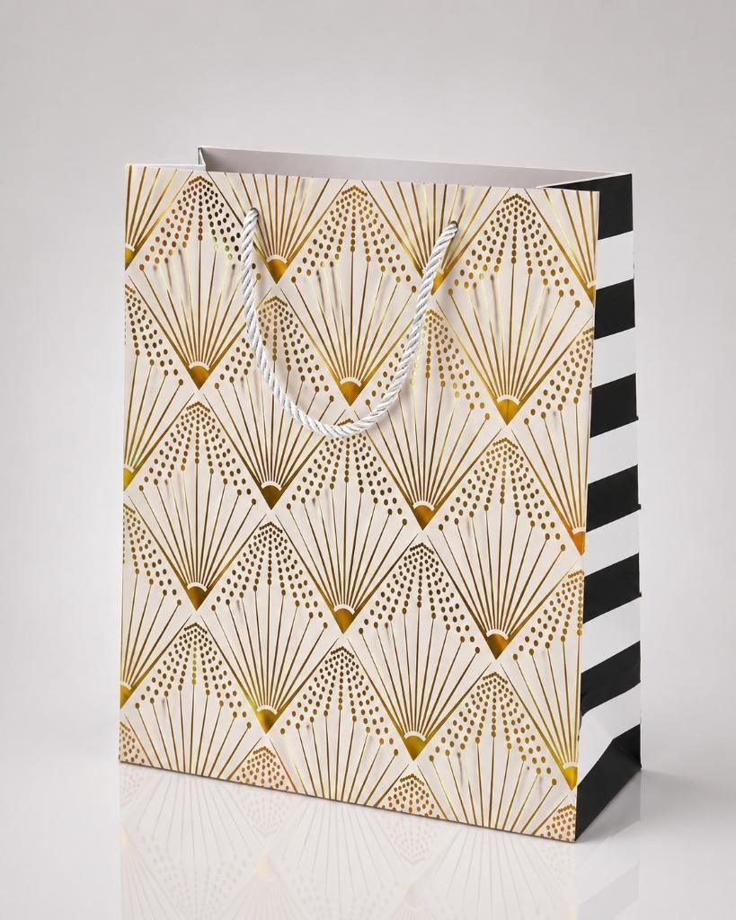 Partij cadeautassen met metallic folieprint