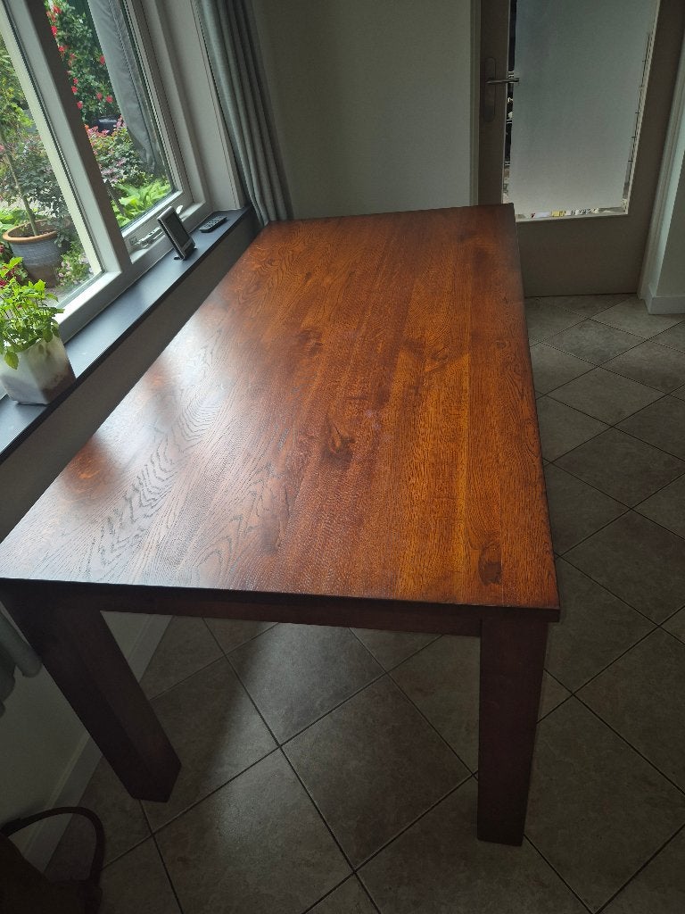 Eettafel, Zo goed als nieuw, Vijf personen of meer, 150 tot 200 cm, Kersenhout