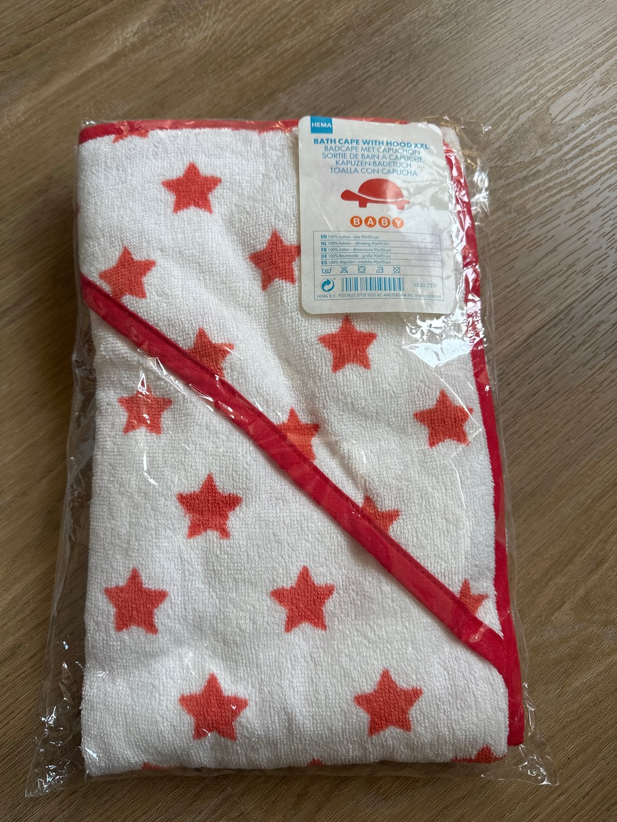 Hema Badcape met capuchon baby's, Ophalen of Verzenden, Nieuw