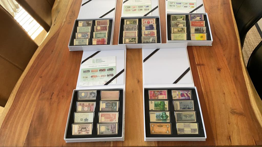 Nederland zilveren miniatuur bankbiljetten 2028-2023, Ophalen of Verzenden