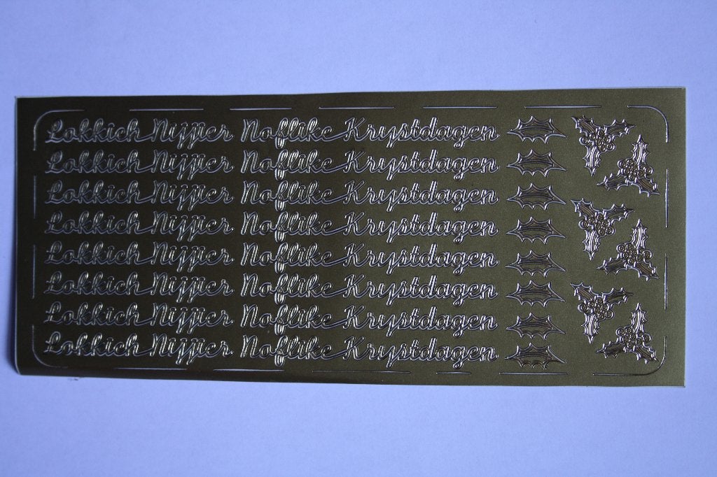 4 st. Sierstickers gelokkich nijier/noflike krijstdagen 8596, Ophalen of Verzenden, Nieuw, Kerst, Overige typen