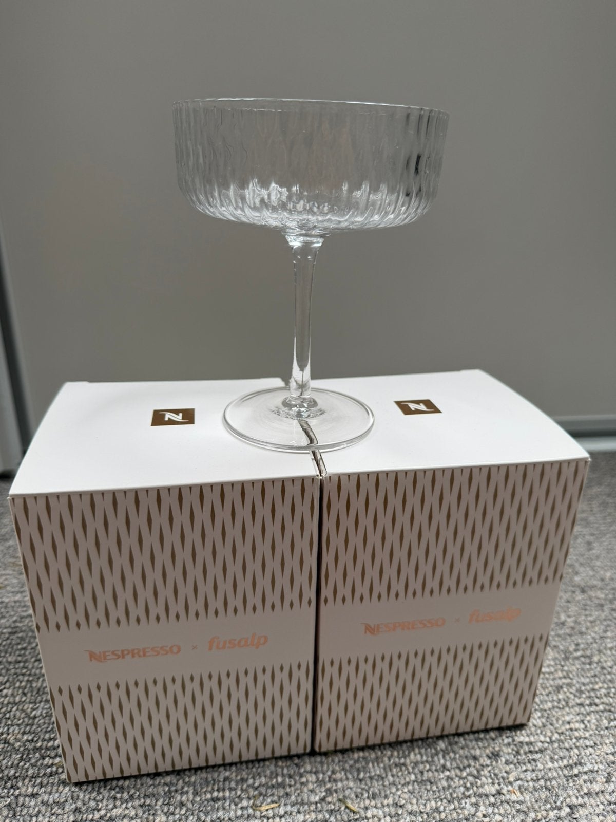 2 cocktail glazen van Nespresso, Ophalen of Verzenden, Nieuw, Rond, Glas
