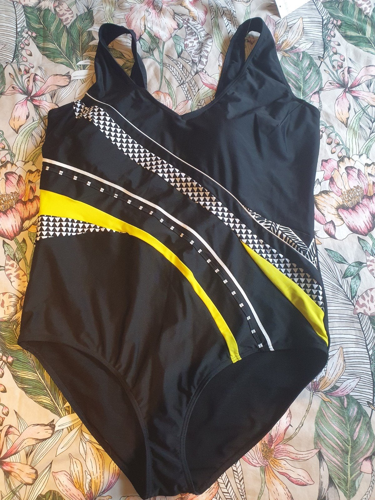 Lentiggini Badpak mt 54 D cup, nieuw, met labels, Kleding | Dames, Grote Maten, Lentiggini, Ophalen of Verzenden, Nieuw, Zwart